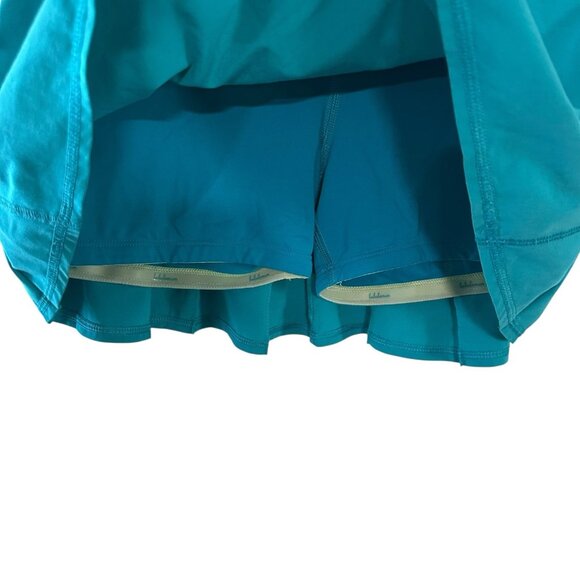 Lululemon Run Pace Setter Skort Blue Surge Striped Elastic Waistband Size 4 - Picture 3 of 9